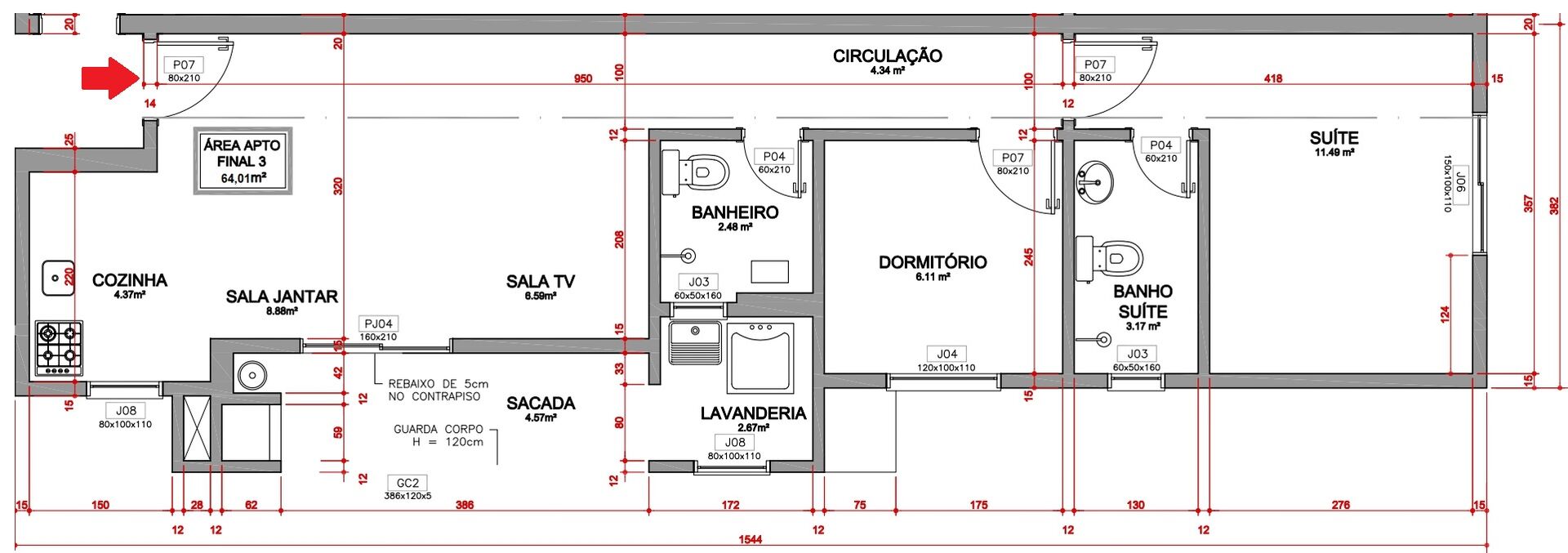 Apartamento à venda com 2 quartos, 64m² - Foto 16