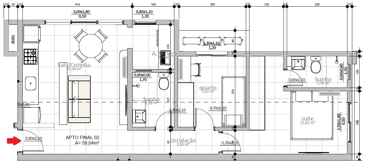 Apartamento, 2 quartos, 59 m² - Foto 11