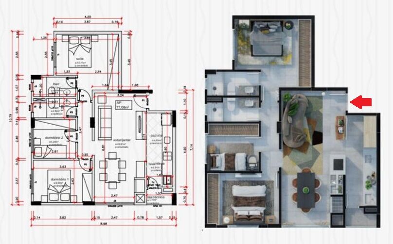 Apartamento à venda com 3 quartos, 77m² - Foto 17