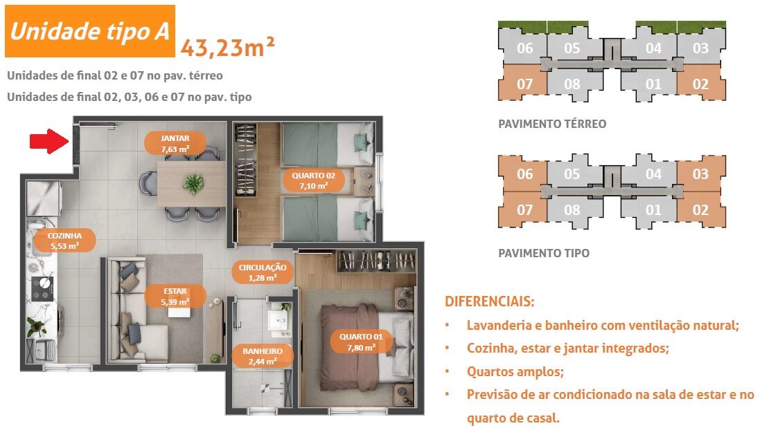 Apartamento à venda com 2 quartos, 43m² - Foto 16