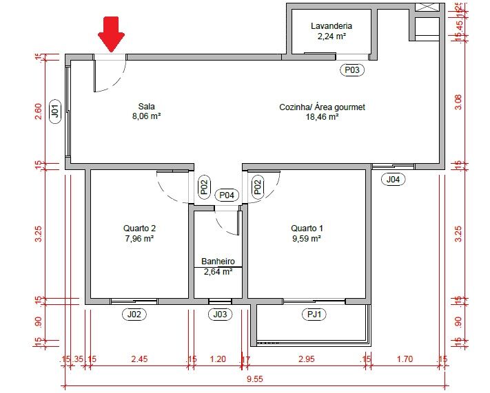 Apartamento à venda com 2 quartos, 60m² - Foto 11