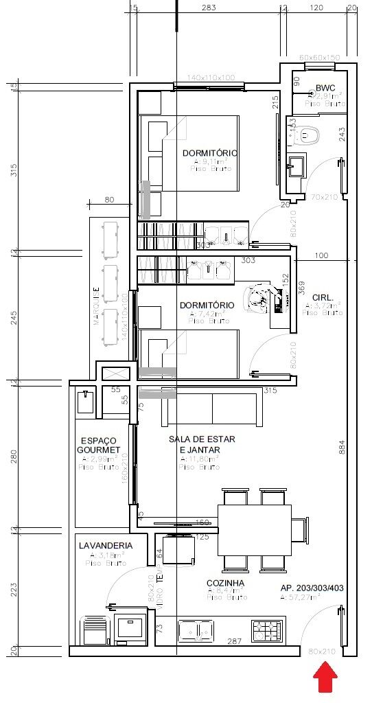 Apartamento à venda com 2 quartos, 57m² - Foto 14