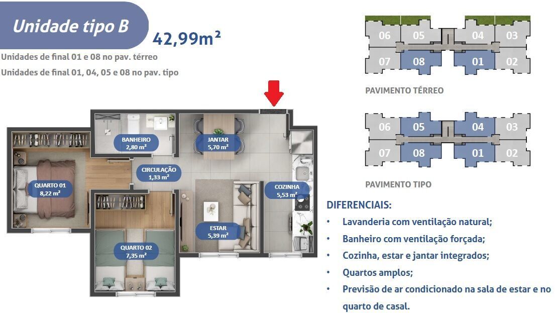 Apartamento, 2 quartos, 43 m² - Foto 15