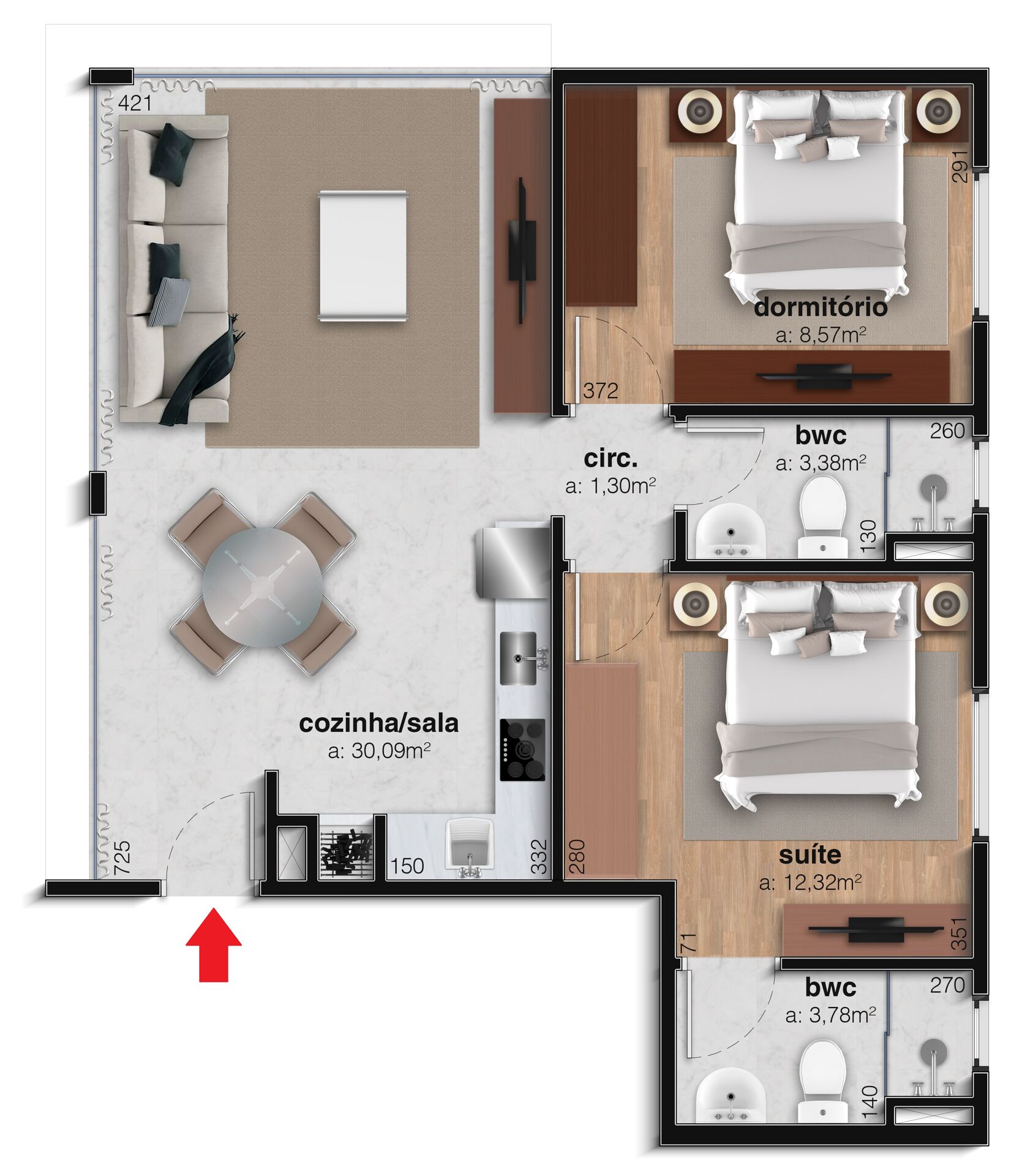 Apartamento à venda com 2 quartos, 67m² - Foto 11