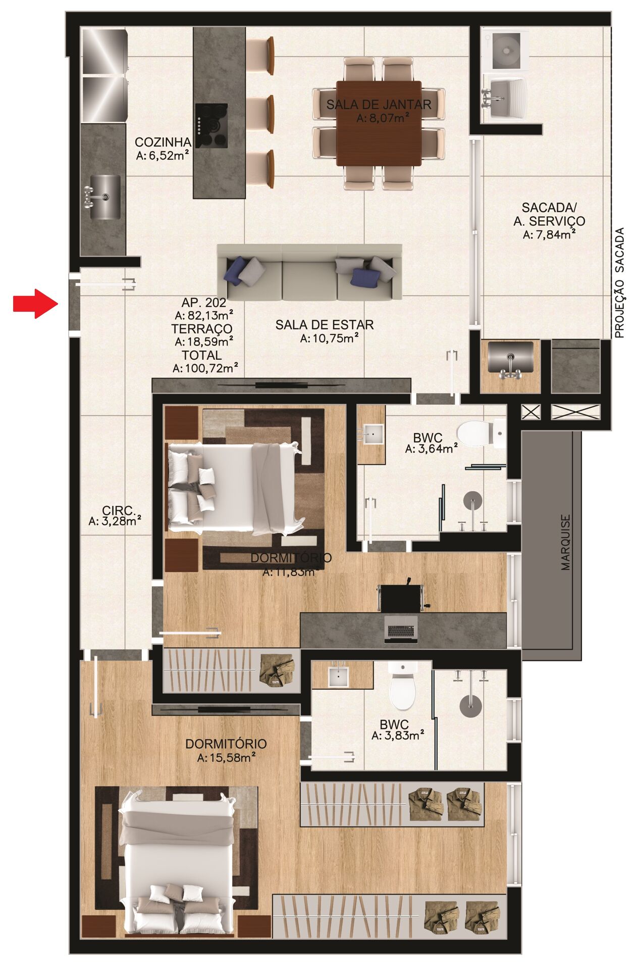 Apartamento à venda com 2 quartos, 82m² - Foto 17