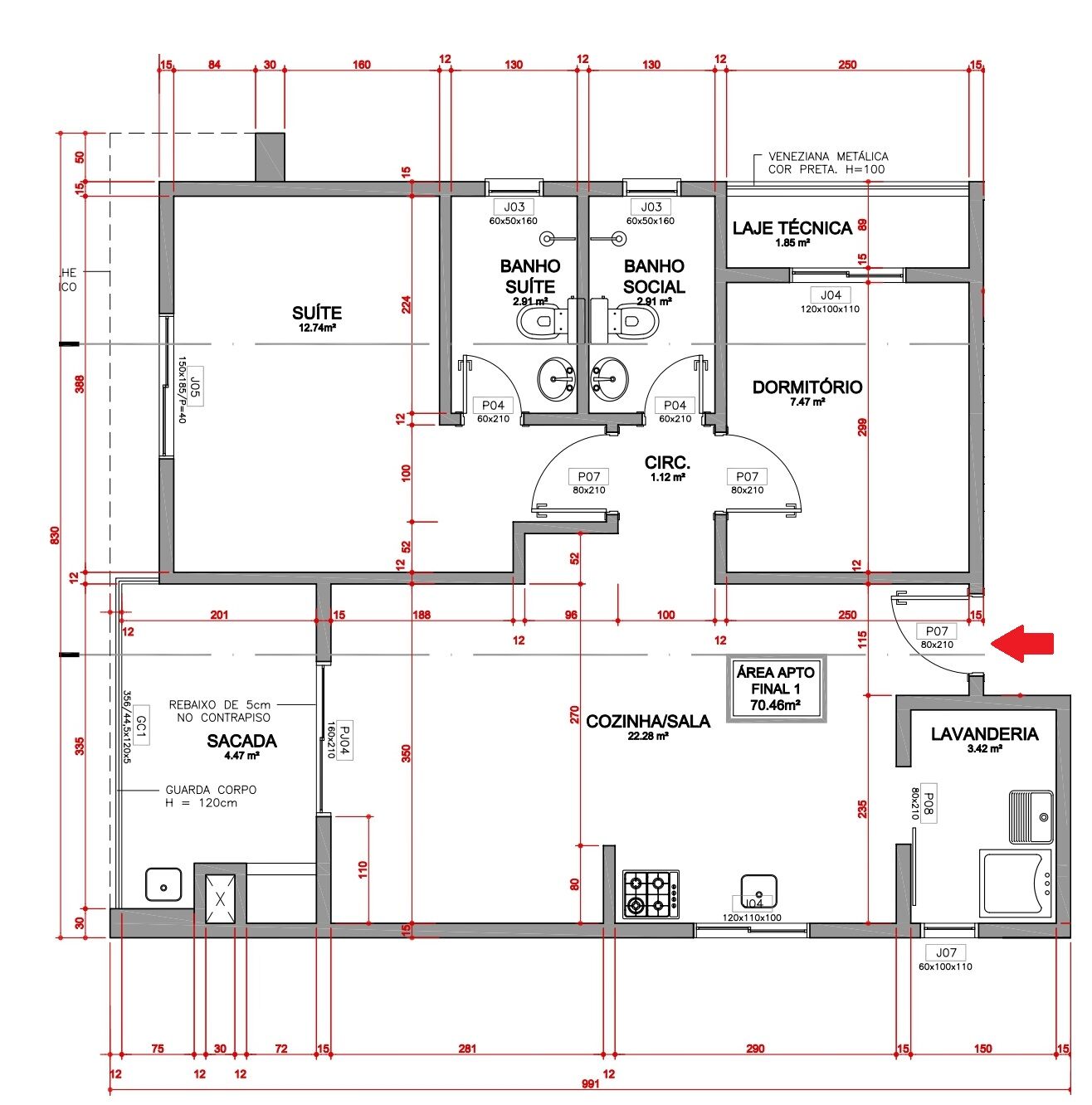 Apartamento à venda com 2 quartos, 70m² - Foto 15