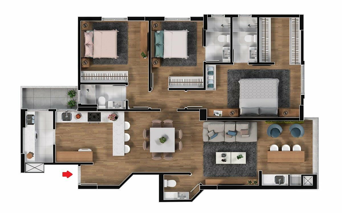 Apartamento à venda com 3 quartos, 121m² - Foto 16