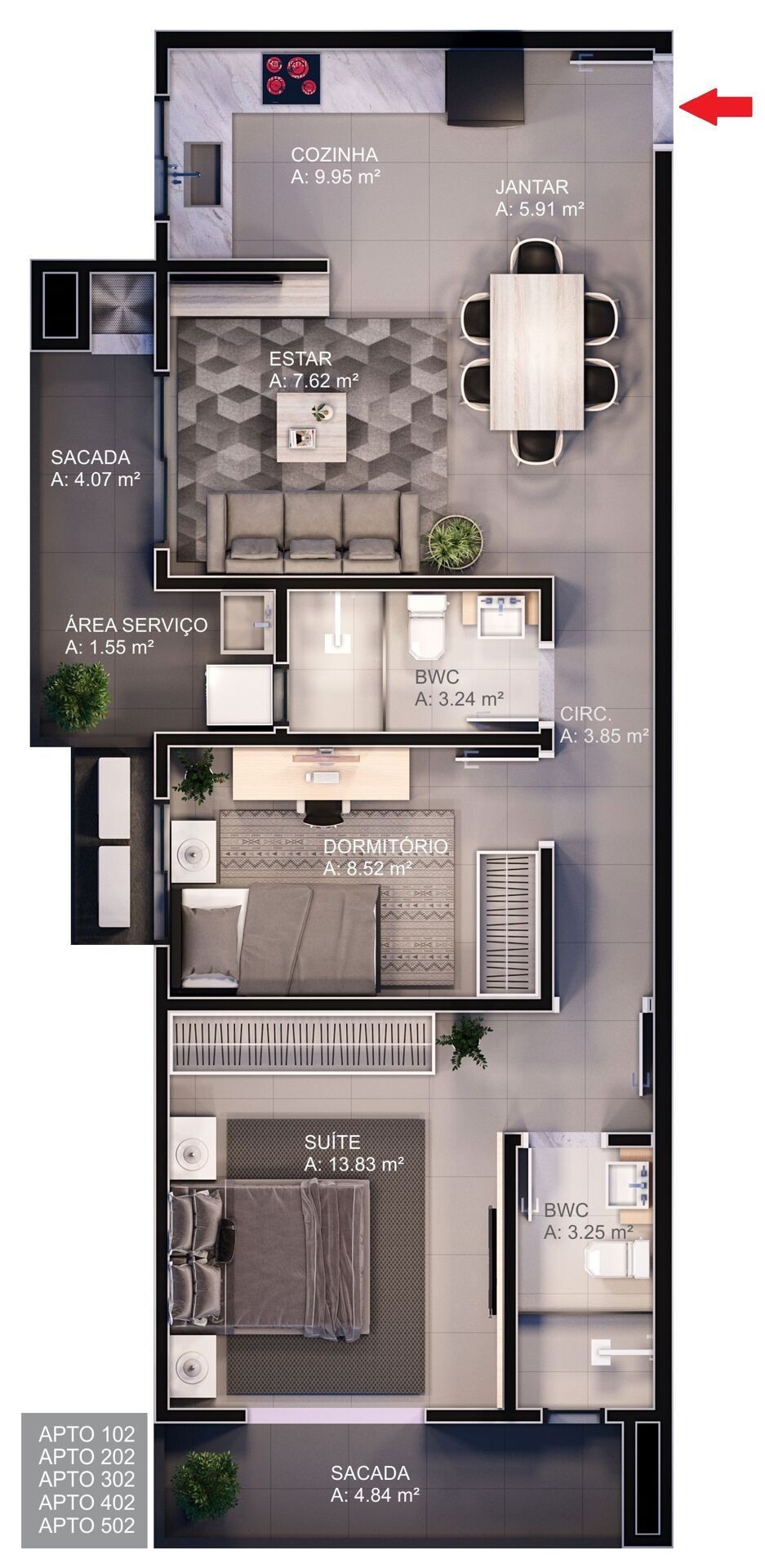 Apartamento, 2 quartos, 78 m² - Foto 9