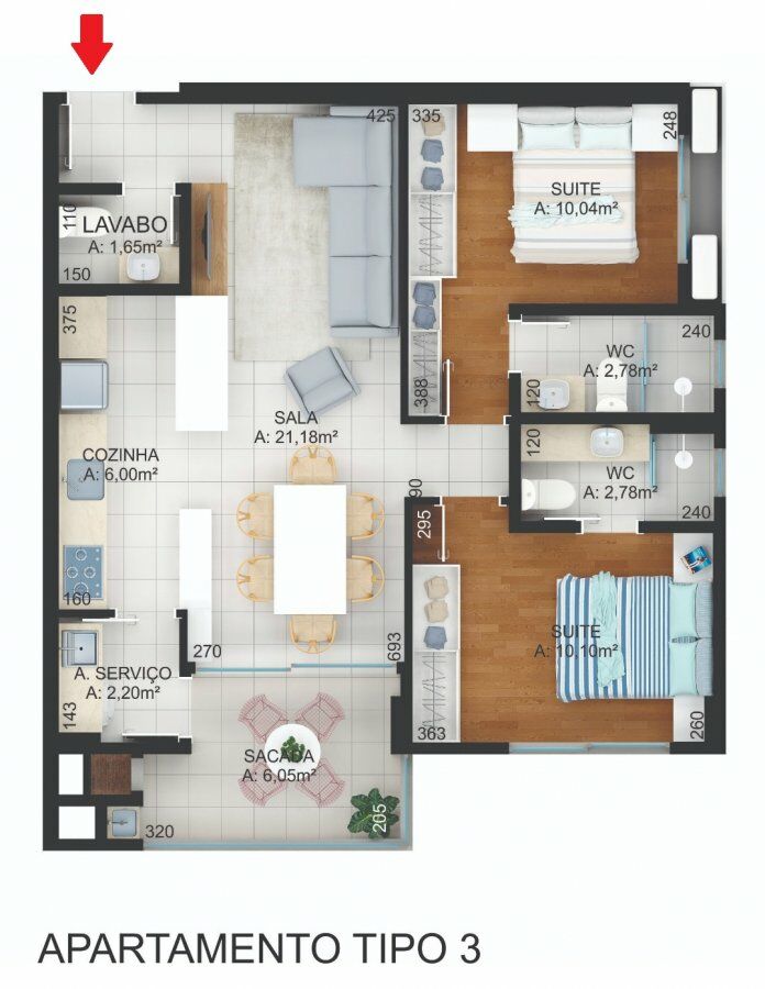 Apartamento à venda com 2 quartos, 75m² - Foto 7