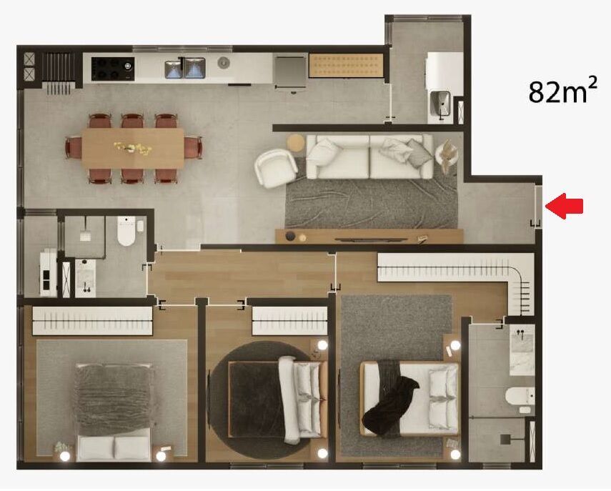 Apartamento, 3 quartos, 84 m² - Foto 9