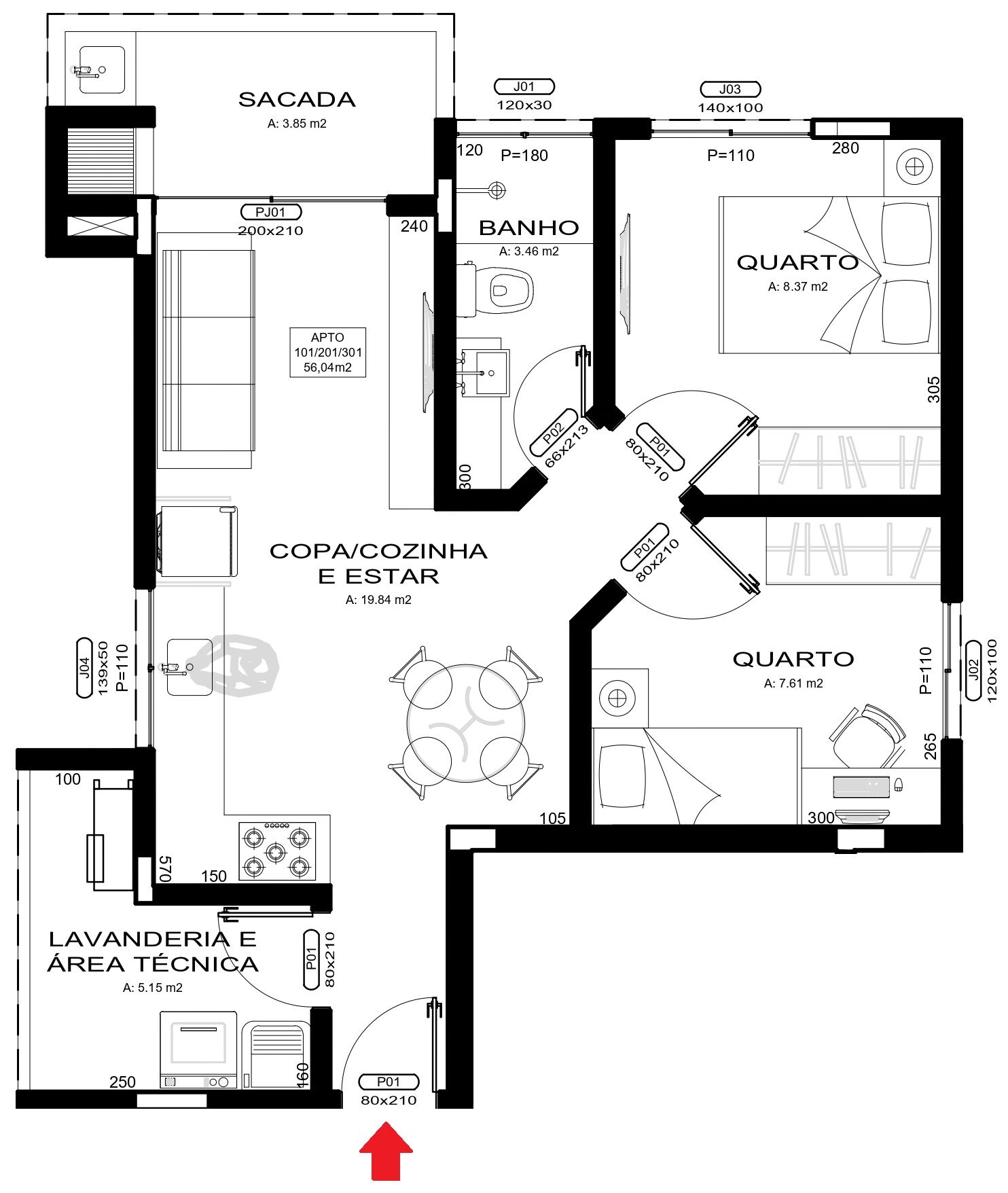 Apartamento, 2 quartos, 55 m² - Foto 8