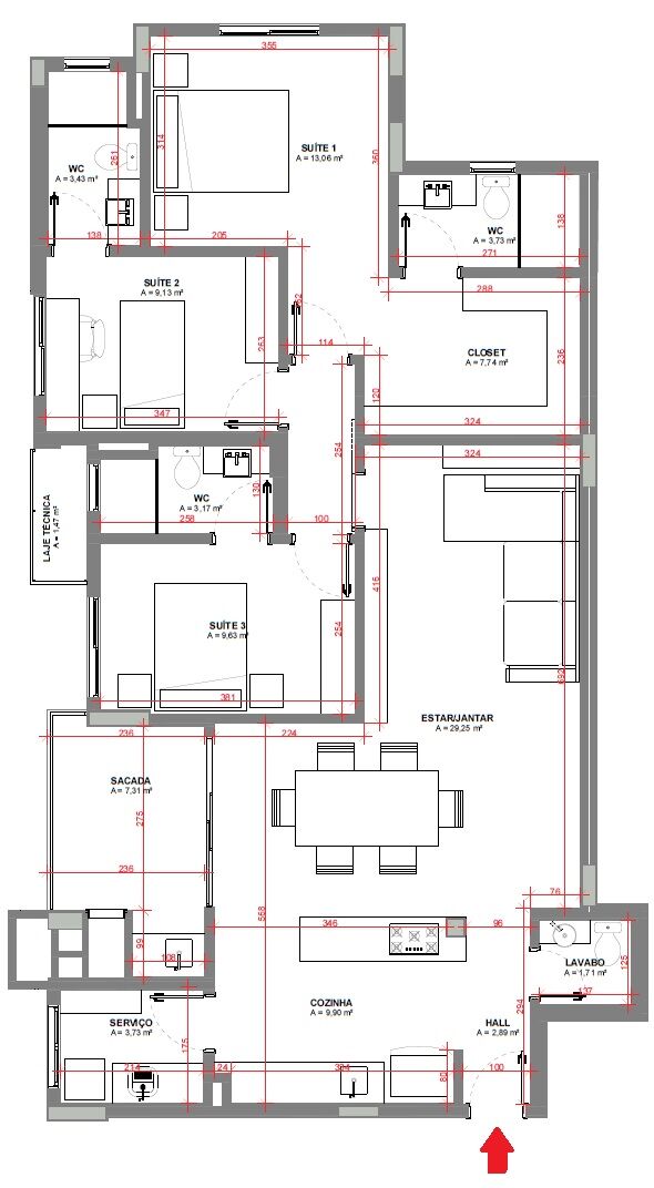 Apartamento à venda com 3 quartos, 124m² - Foto 17