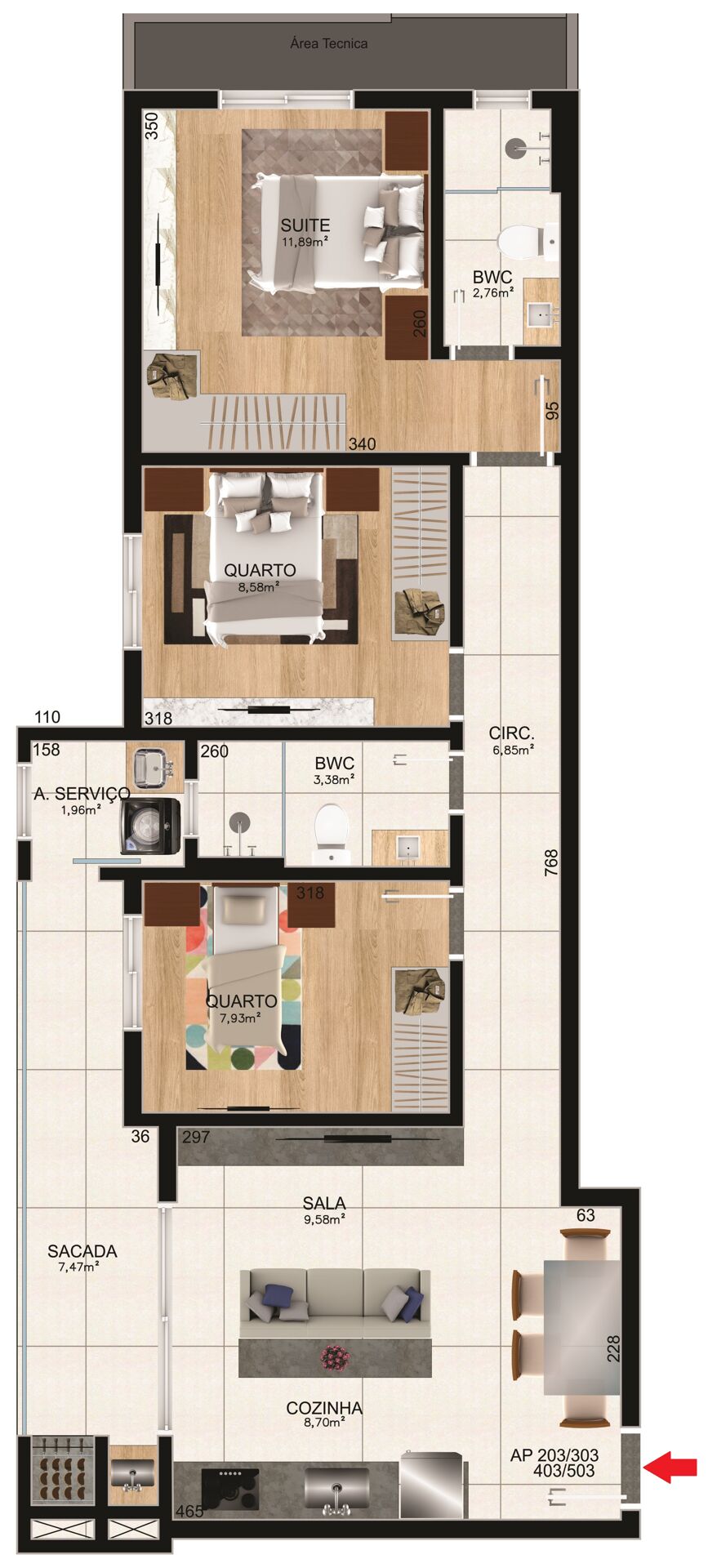 Apartamento à venda com 3 quartos, 81m² - Foto 11