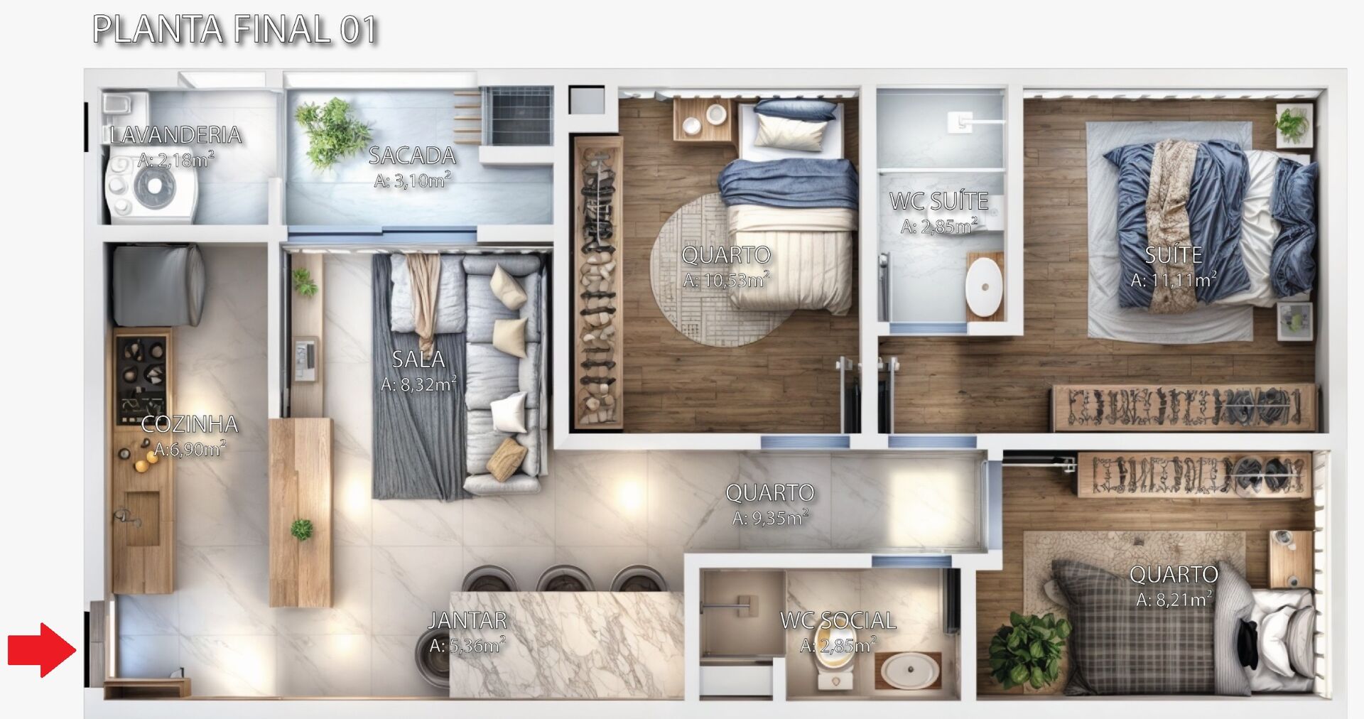 Apartamento à venda com 3 quartos, 74m² - Foto 4