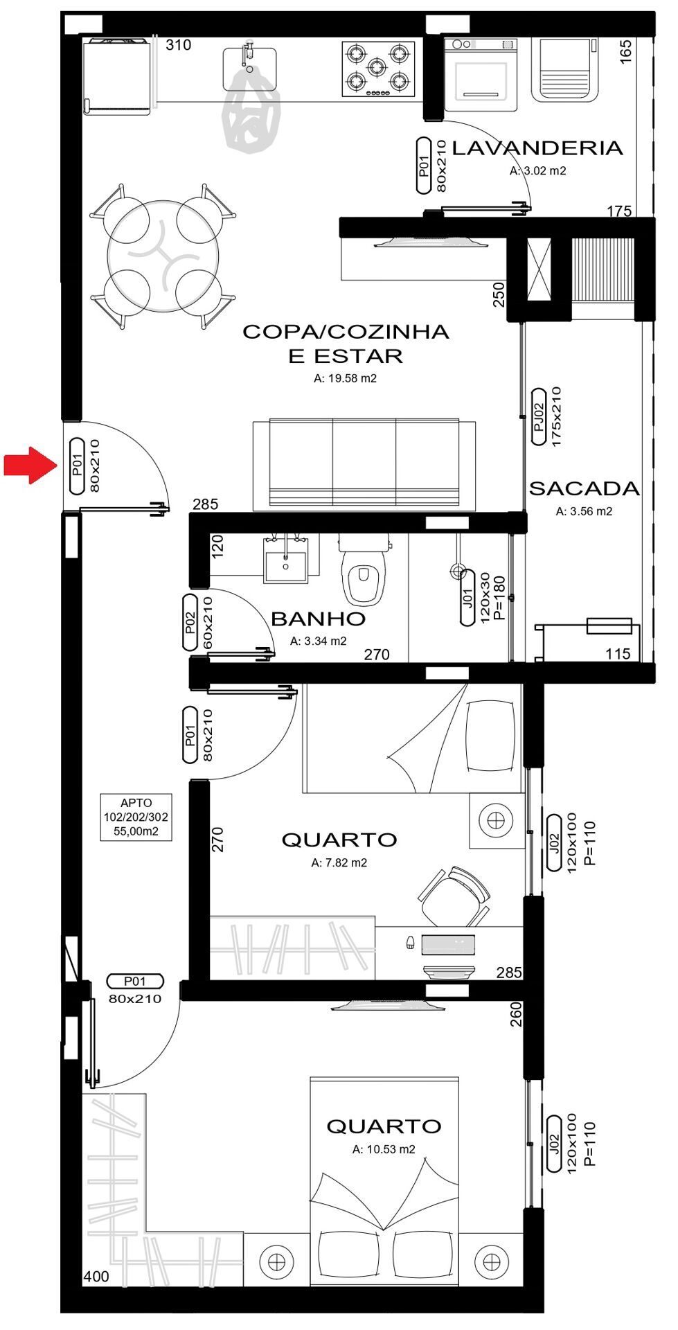 Apartamento, 2 quartos, 55 m² - Foto 7