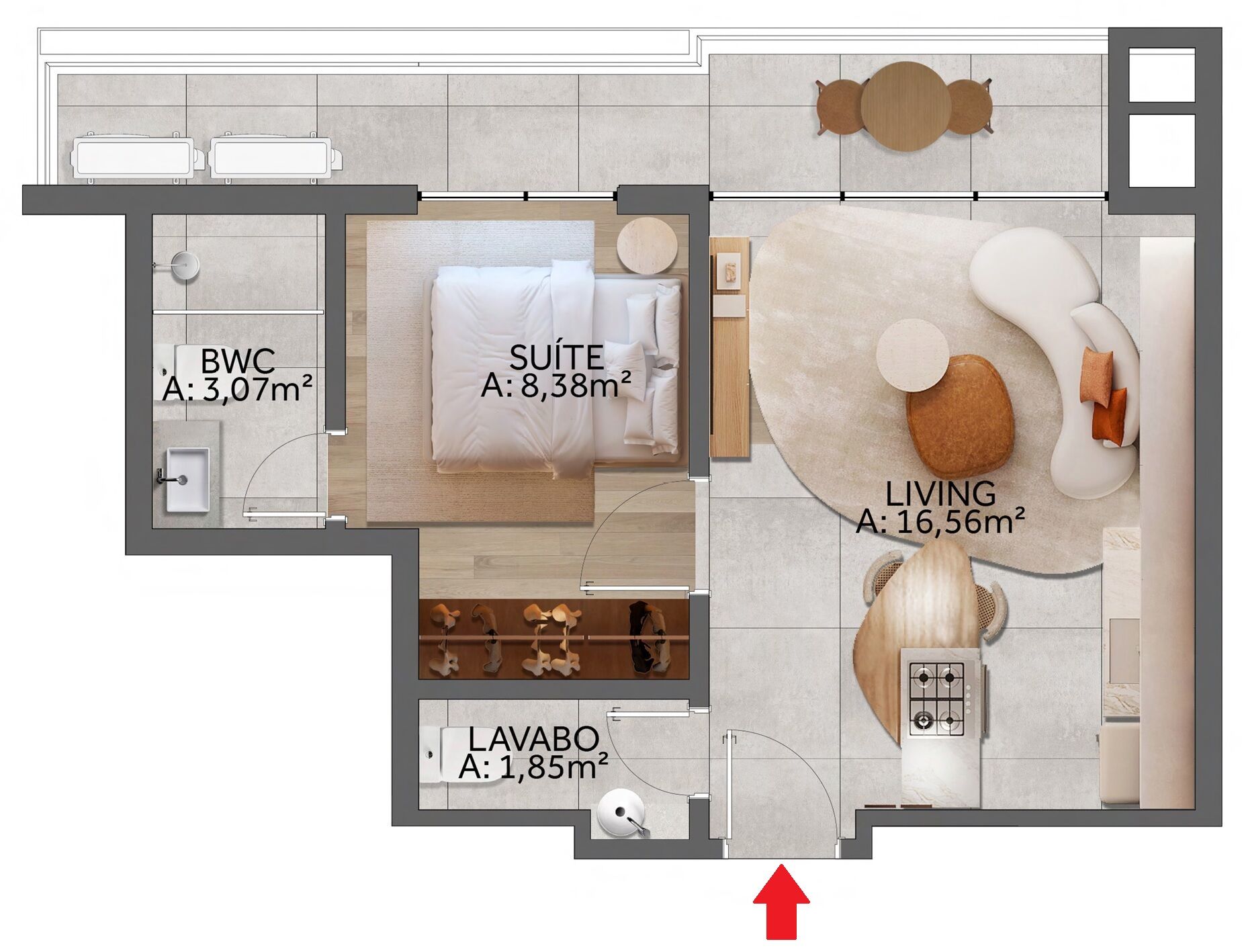 Apartamento à venda com 1 quarto, 43m² - Foto 16