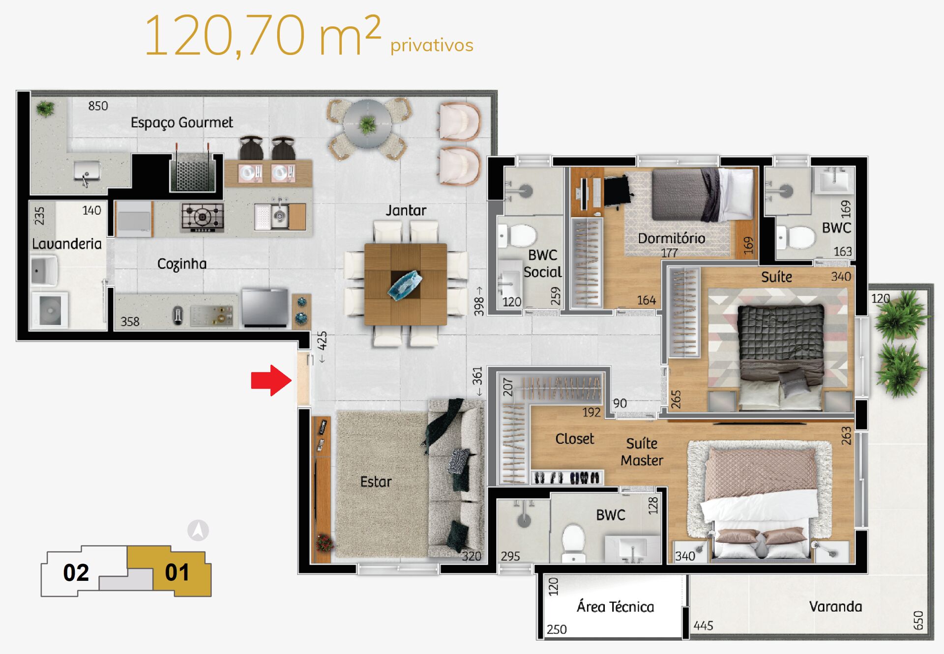 Apartamento à venda com 3 quartos, 120m² - Foto 14