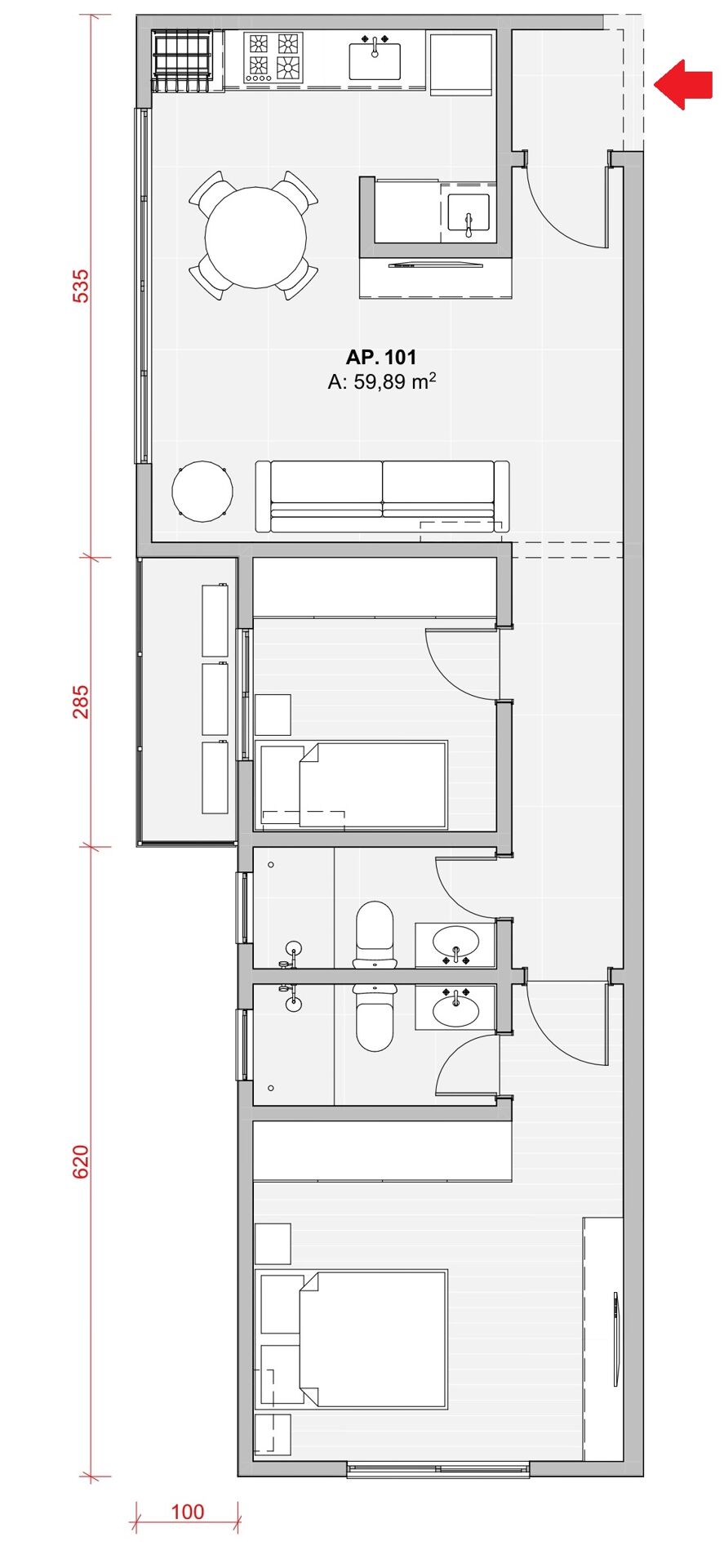 Apartamento, 2 quartos, 60 m² - Foto 8