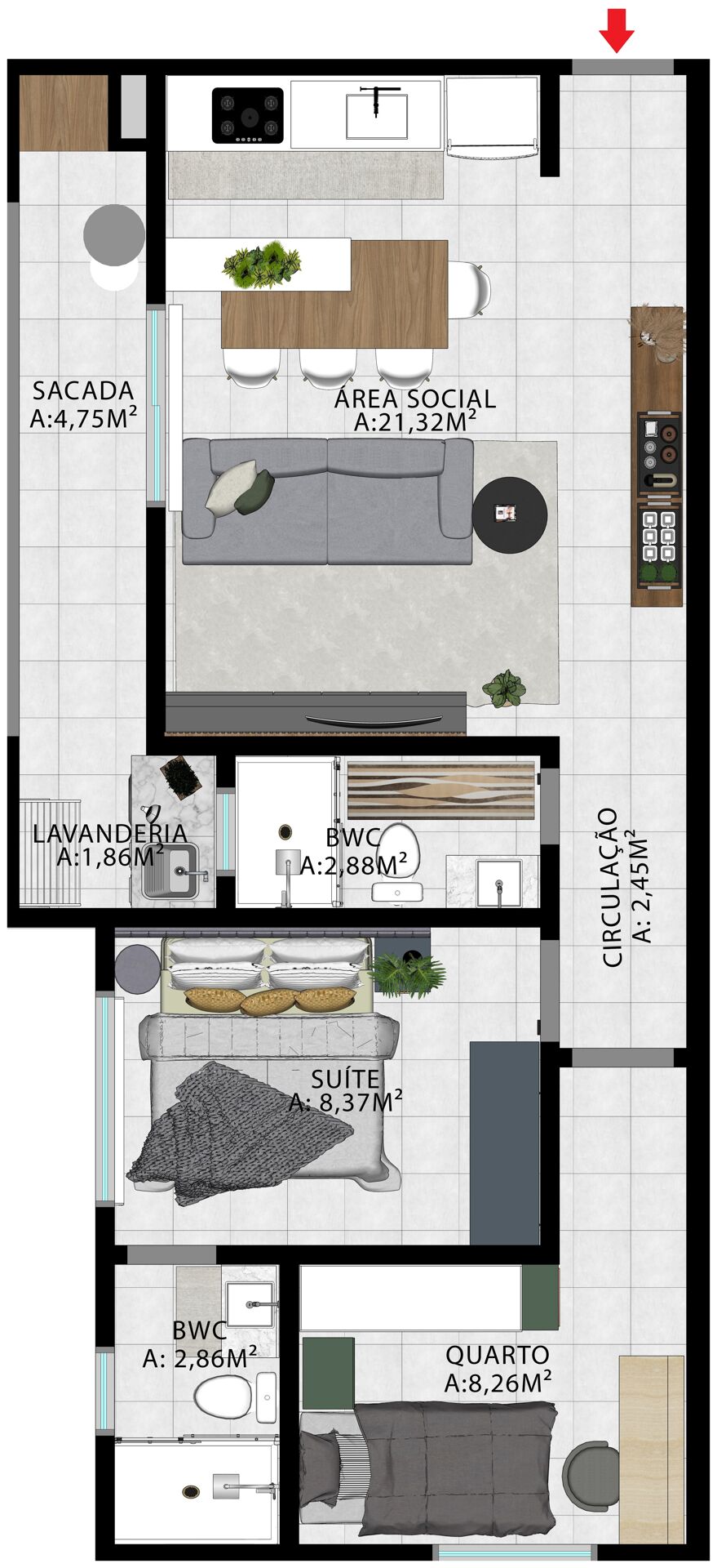 Apartamento à venda com 2 quartos, 62m² - Foto 13