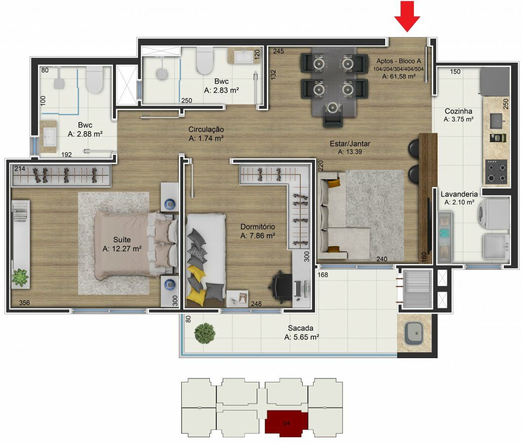 Apartamento à venda com 2 quartos, 61m² - Foto 16