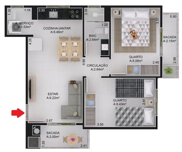 Apartamento à venda com 2 quartos, 50m² - Foto 10