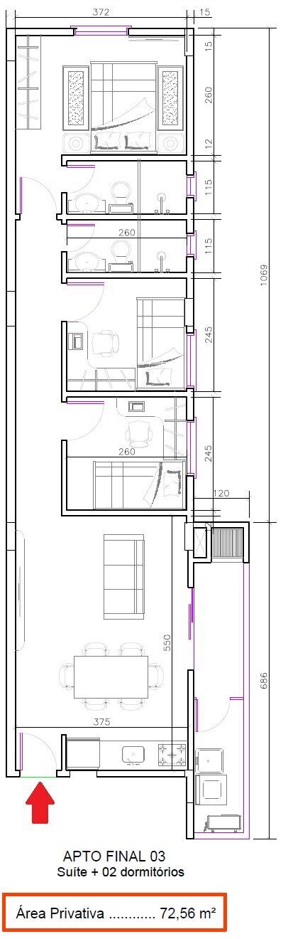Apartamento, 3 quartos, 72 m² - Foto 8
