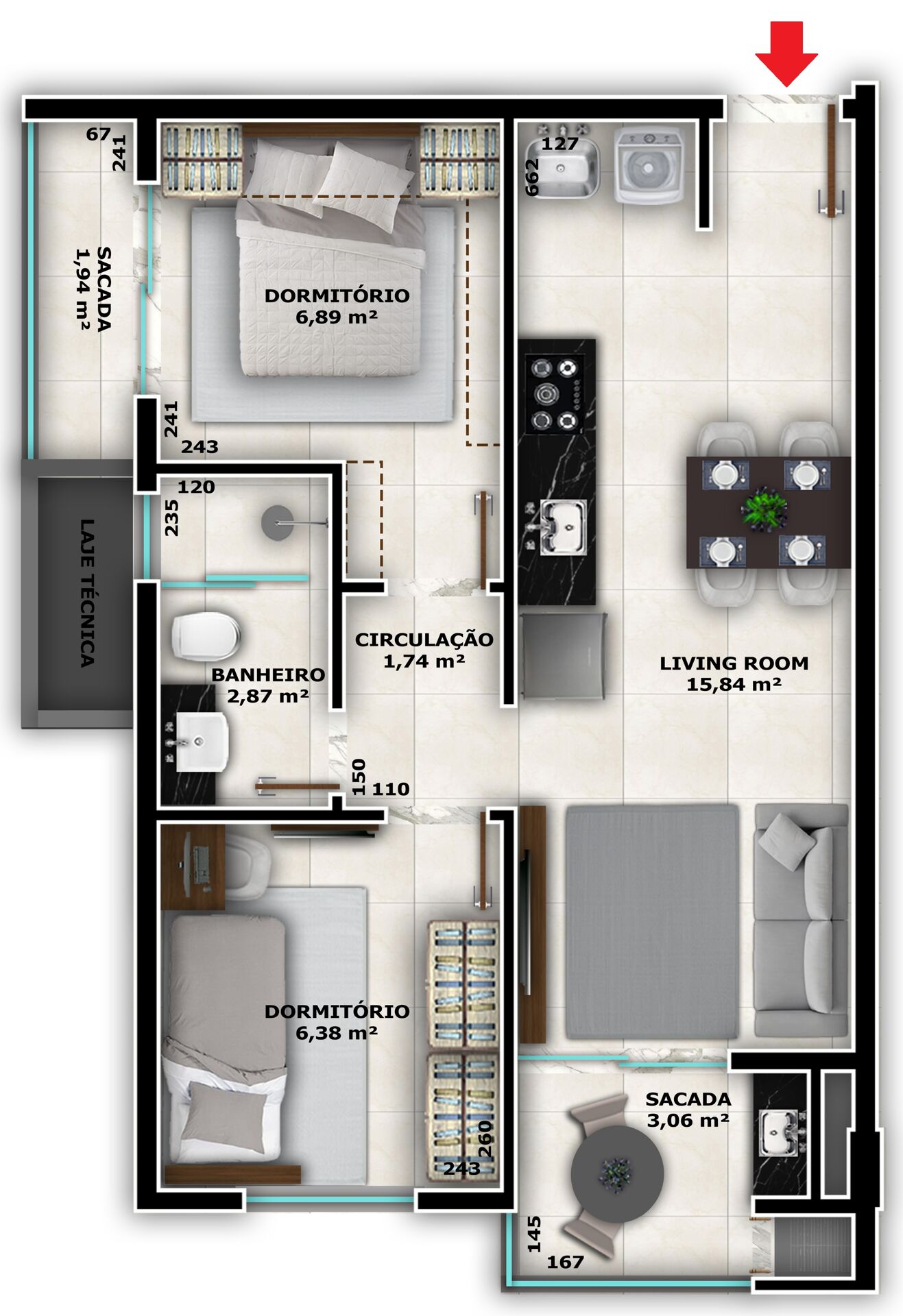 Apartamento à venda com 2 quartos, 45m² - Foto 16