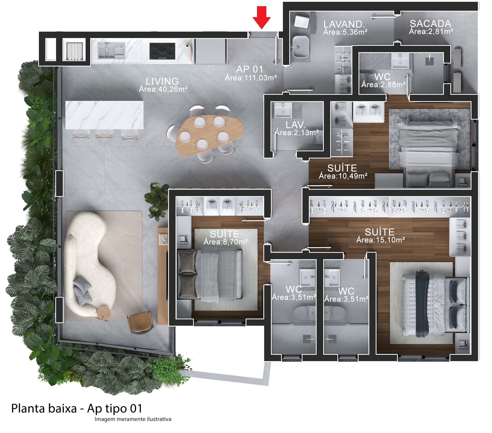Apartamento, 3 quartos, 111 m² - Foto 15