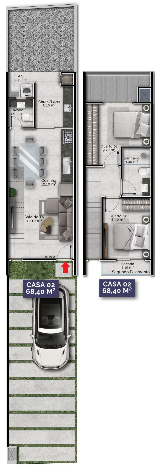 Sobrado à venda com 2 quartos, 68m² - Foto 16