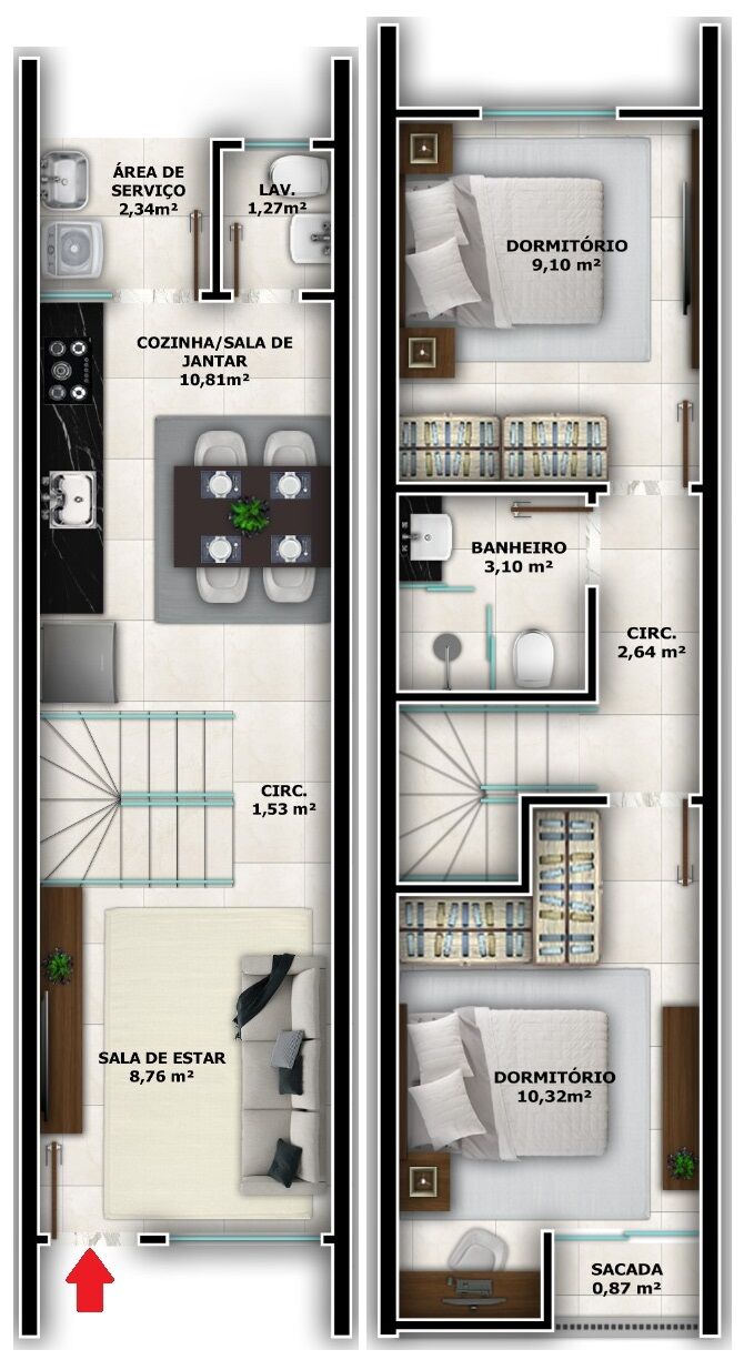 Sobrado à venda com 2 quartos, 65m² - Foto 4