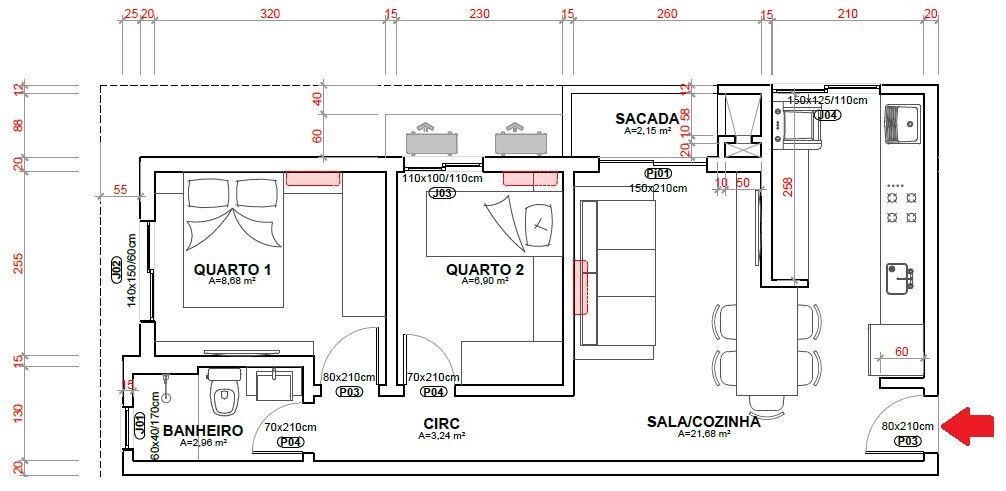 Apartamento à venda com 2 quartos, 54m² - Foto 7