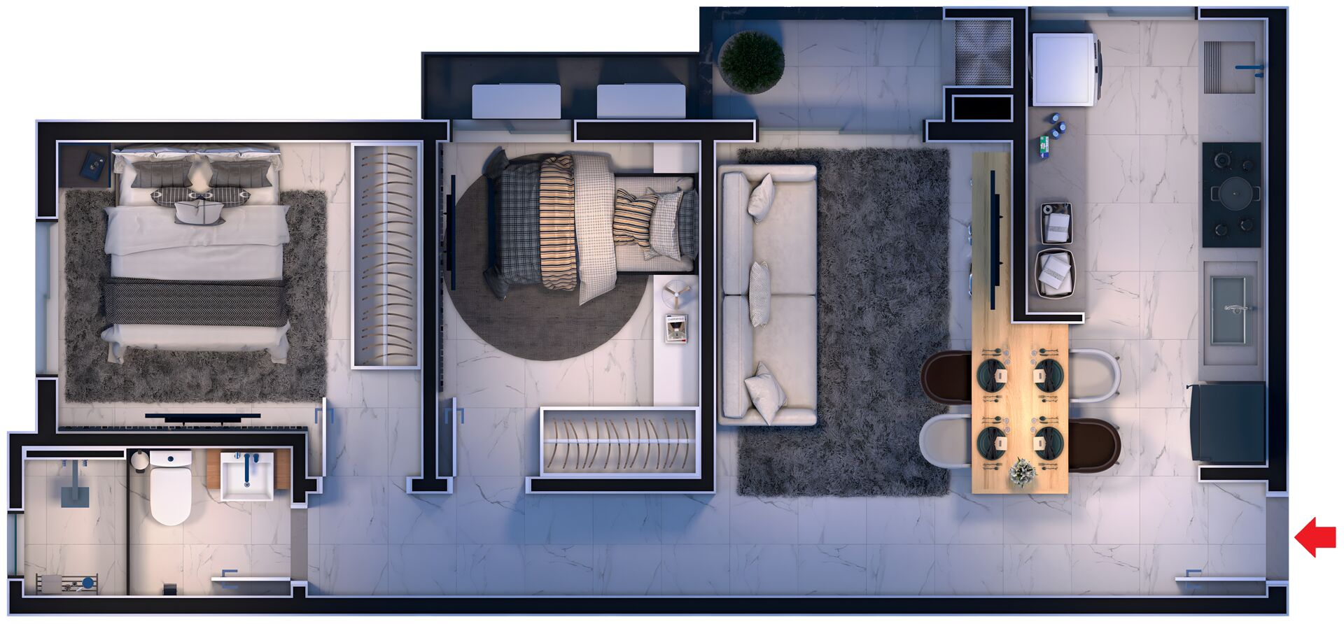 Apartamento à venda com 2 quartos, 54m² - Foto 6