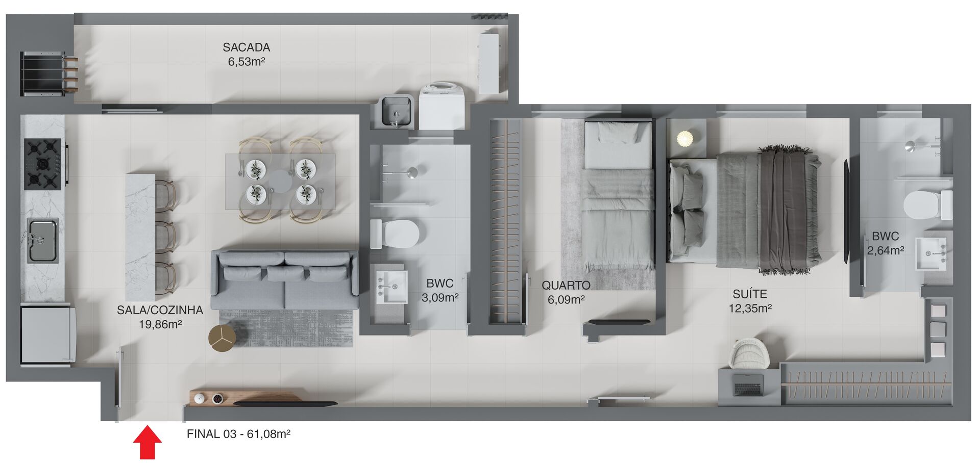 Apartamento à venda com 2 quartos, 61m² - Foto 13