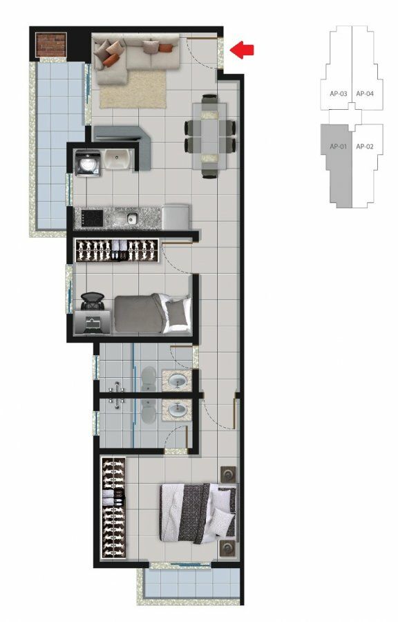 Apartamento à venda com 2 quartos, 58m² - Foto 14