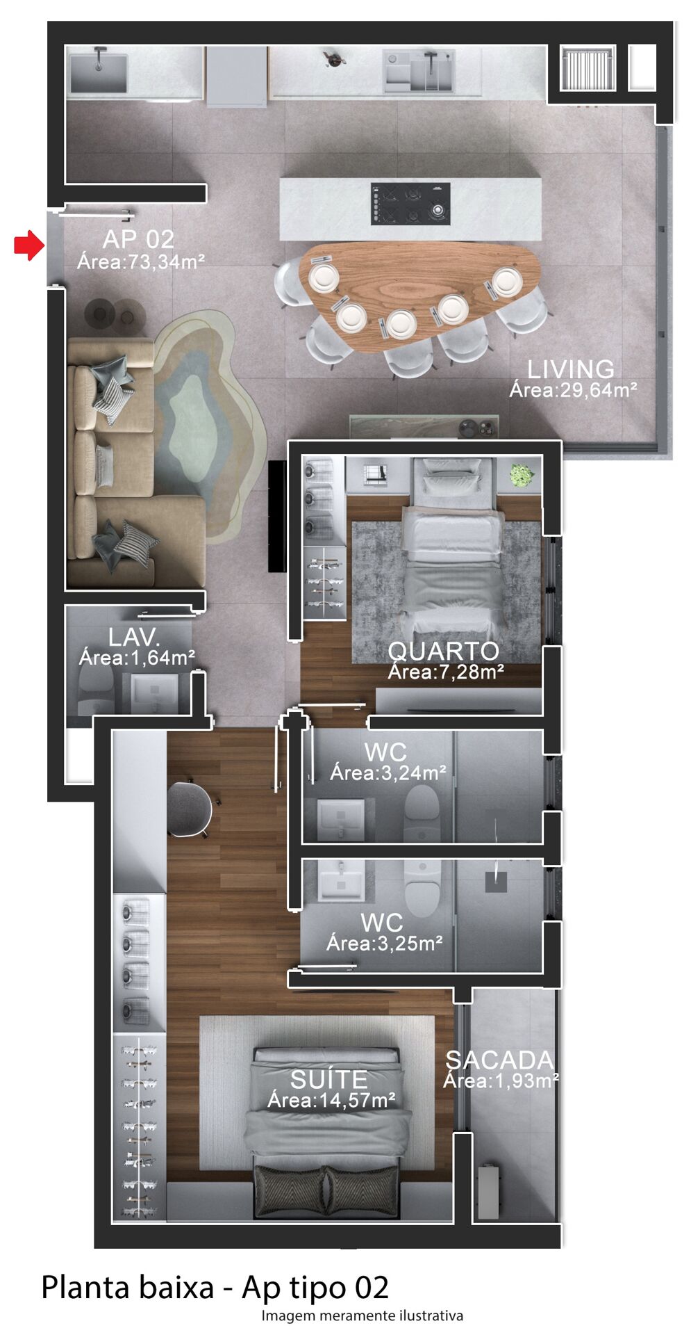 Apartamento, 2 quartos, 73 m² - Foto 15