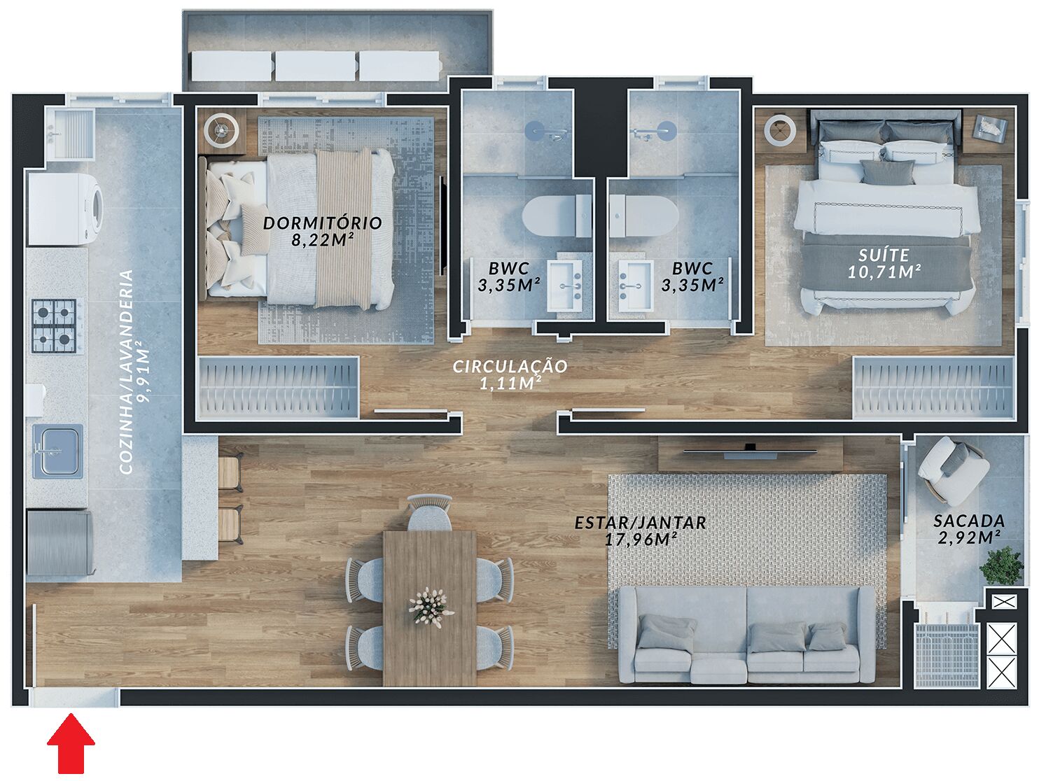 Apartamento à venda com 2 quartos, 58m² - Foto 16