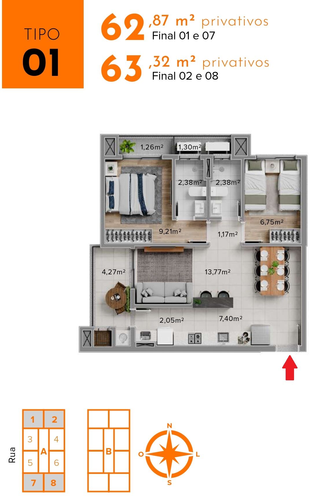 Apartamento à venda com 2 quartos, 63m² - Foto 17