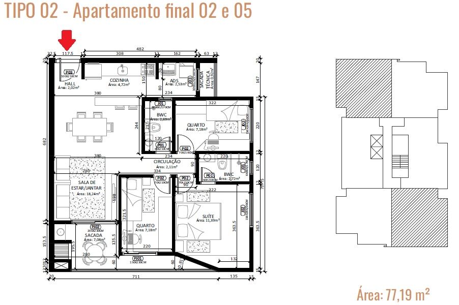 Apartamento à venda com 3 quartos, 77m² - Foto 13