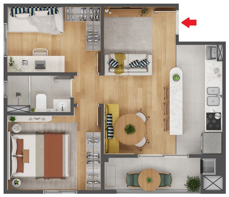 Apartamento, 2 quartos, 48 m² - Foto 16