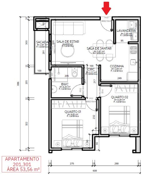Apartamento à venda com 2 quartos, 53m² - Foto 4