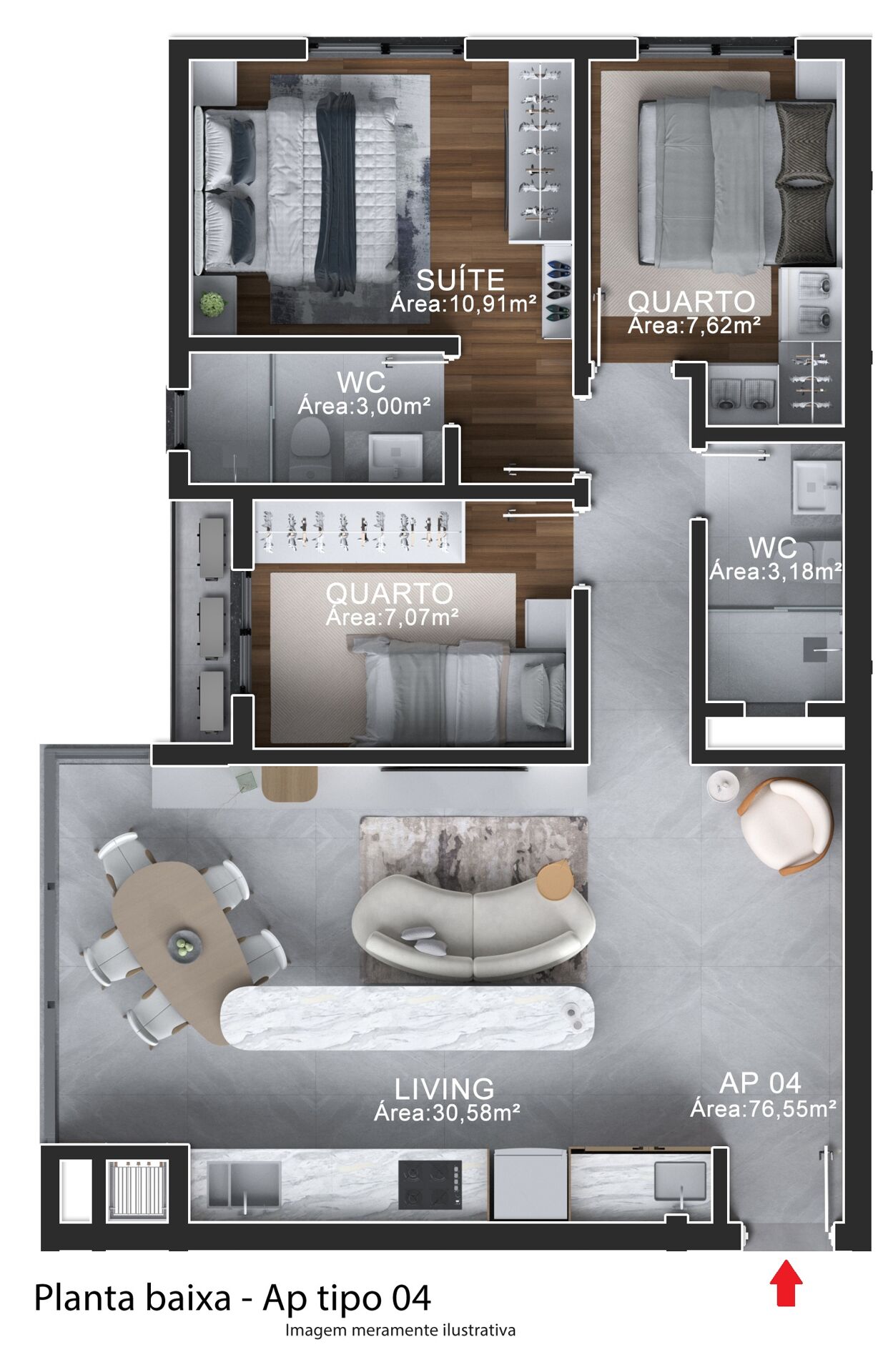 Apartamento, 3 quartos, 76 m² - Foto 15