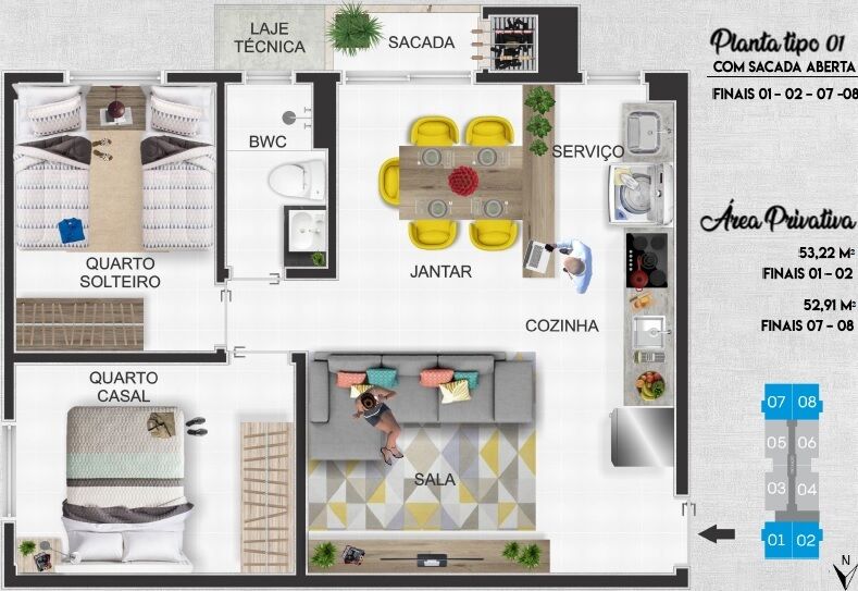 Apartamento, 2 quartos, 53 m² - Foto 12