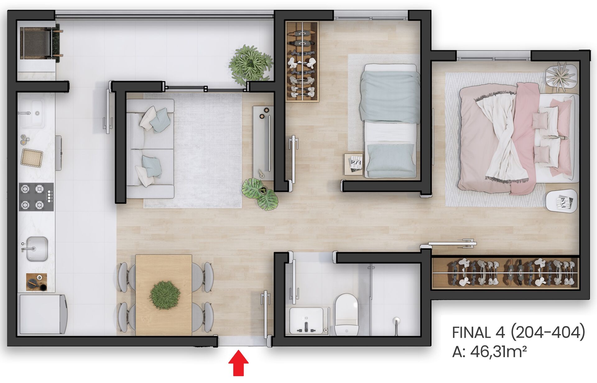 Apartamento à venda com 2 quartos, 46m² - Foto 9