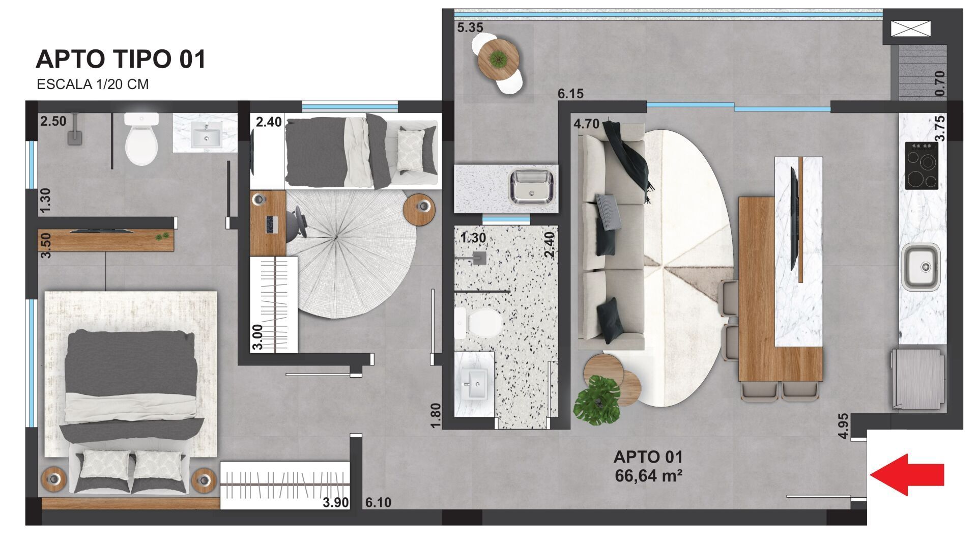 Apartamento, 2 quartos, 66 m² - Foto 12