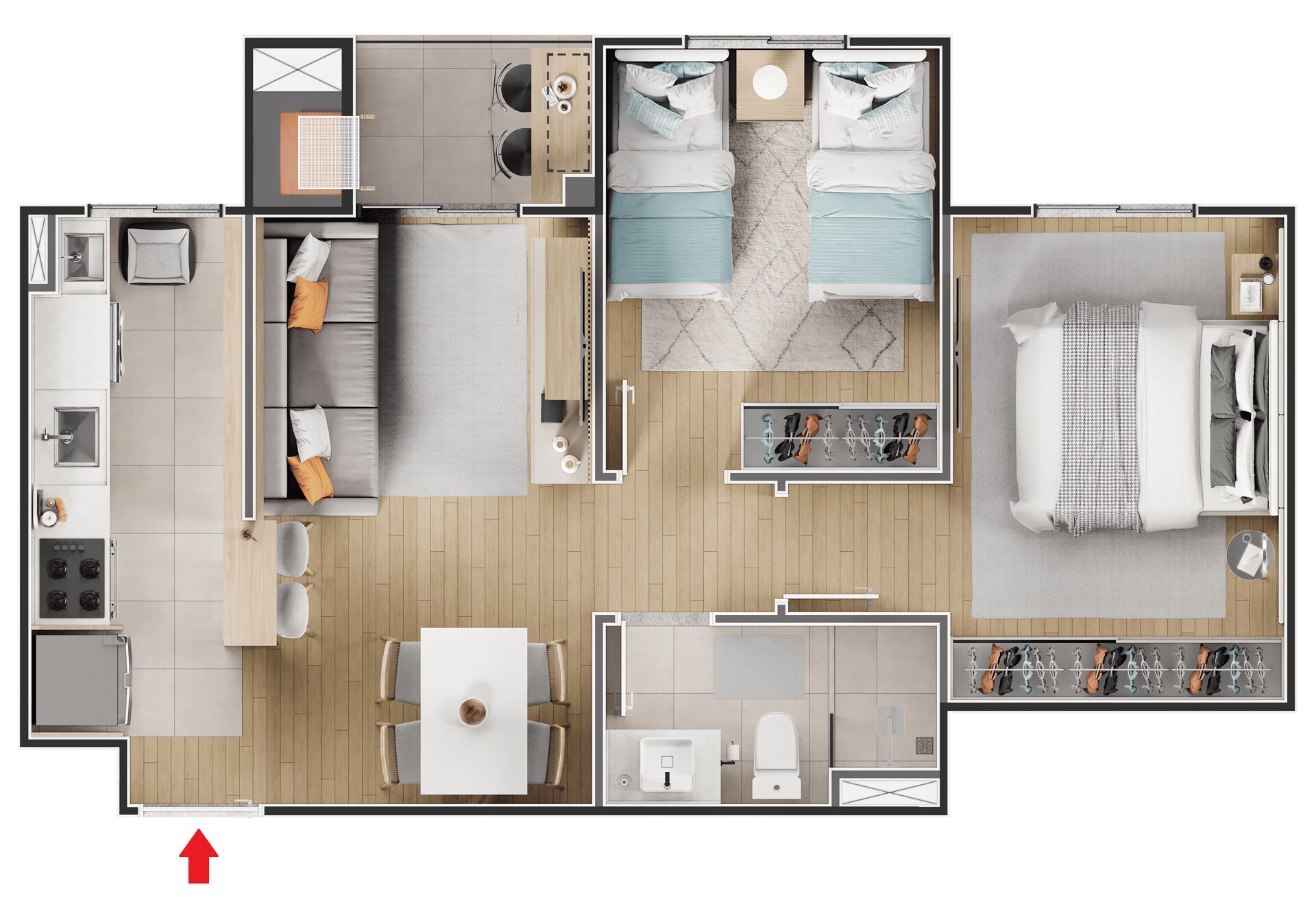Apartamento, 2 quartos, 46 m² - Foto 15