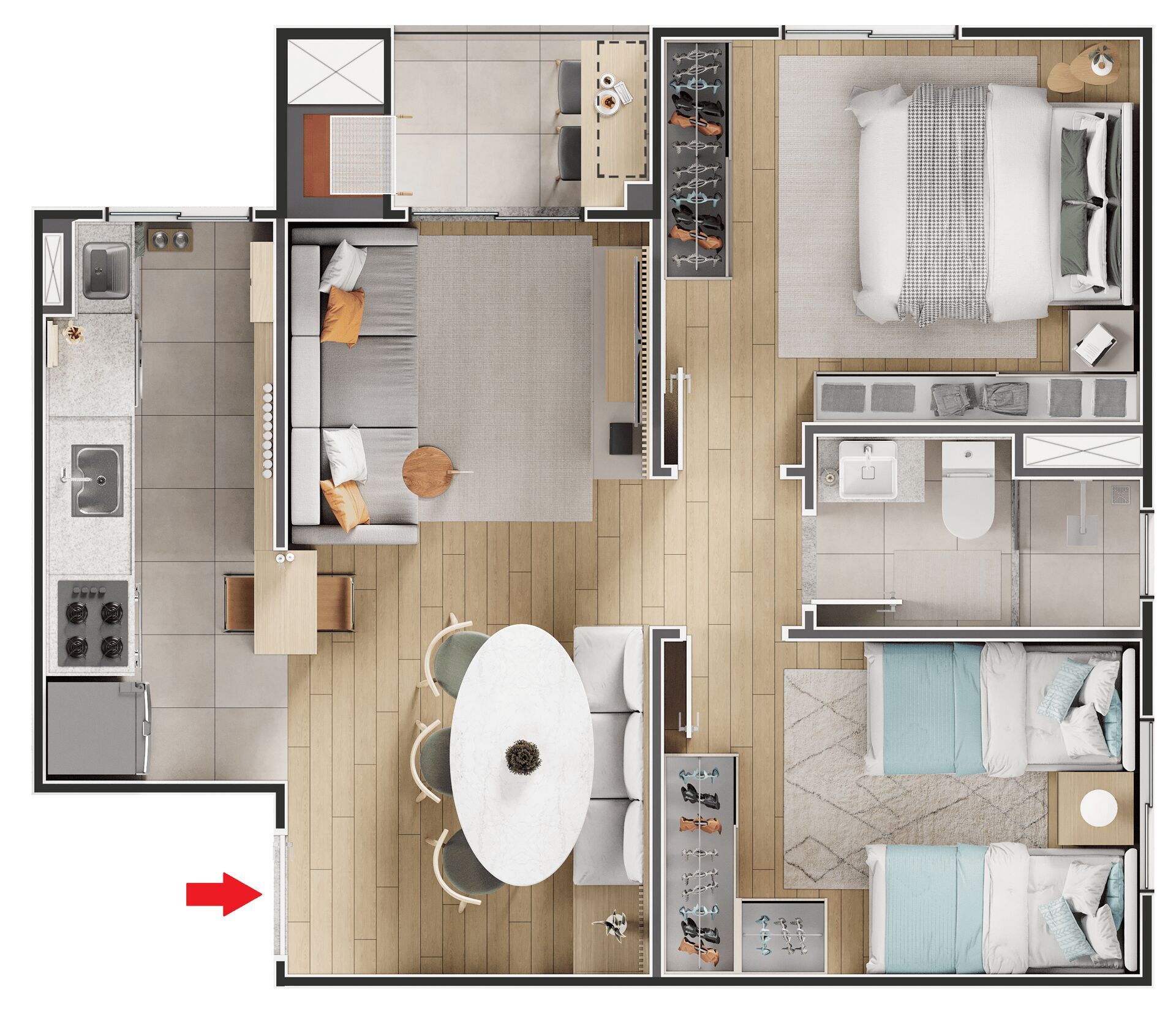 Apartamento, 2 quartos, 46 m² - Foto 16