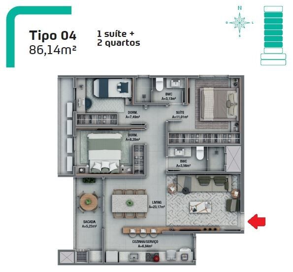 Apartamento, 3 quartos, 86 m² - Foto 18