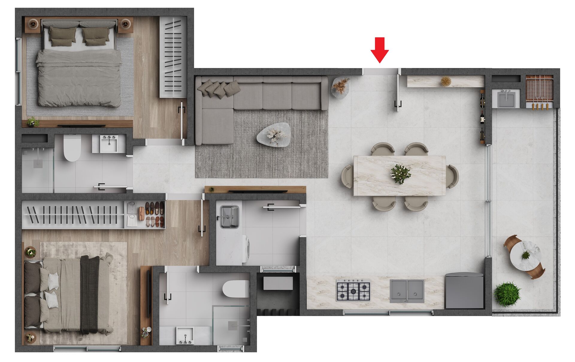 Apartamento, 2 quartos, 74 m² - Foto 7