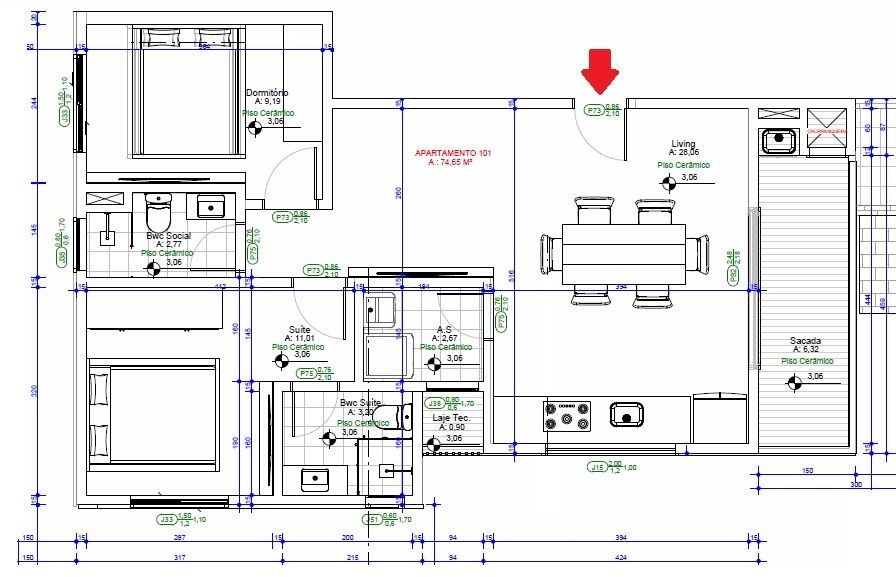 Apartamento, 2 quartos, 74 m² - Foto 8