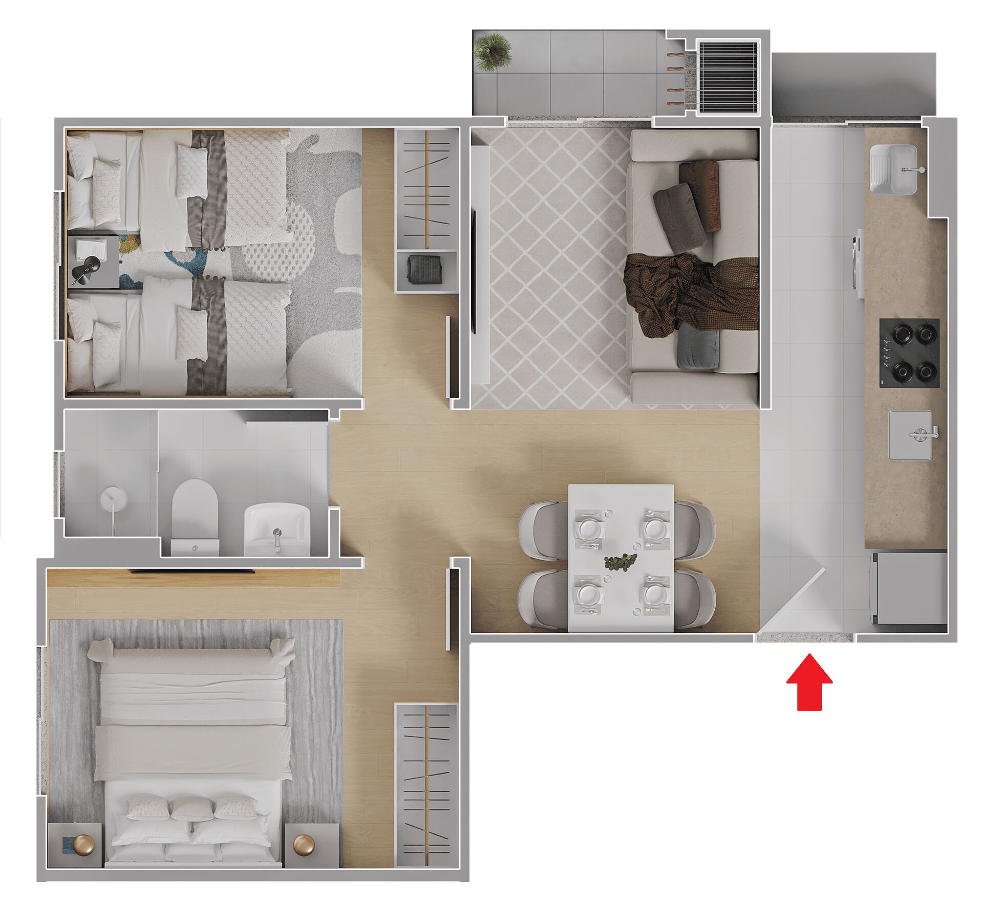 Apartamento, 2 quartos, 45 m² - Foto 16